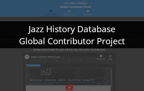 JHDB Global Contributor Portal title card